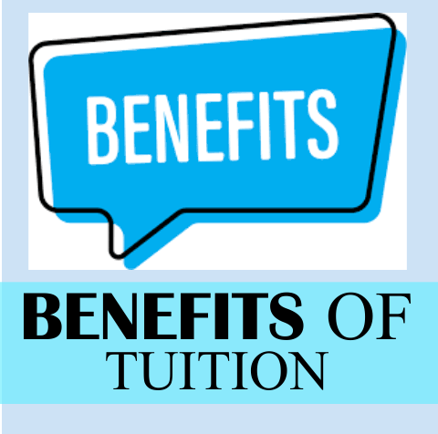 Small size decorative image showcasing the word benefit written in a decorative way symbolizing benefits of home tuition in Vatika City