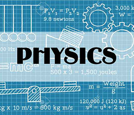 An illustration showing pulley, lever and some formula scattered on the graph paper symbolizing best physics home tuition in delhi and ncr