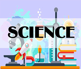 Vector illustration showing rocket, microscope, testtube stand, magnet and other equipment symbolizing best science home tuition in delhi and ncr.